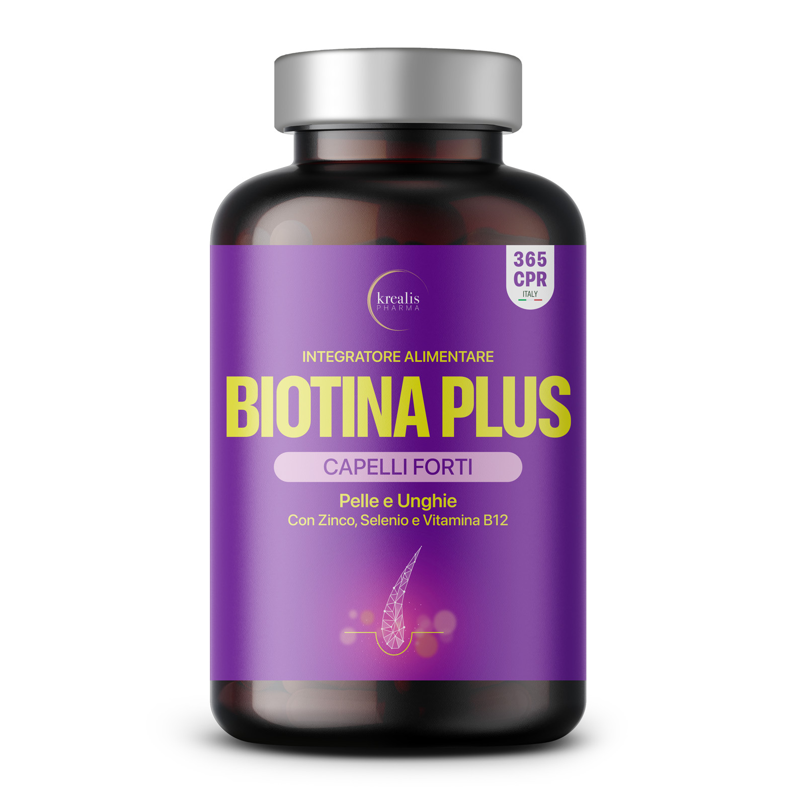 Integratore Biotina Plus 365 Compresse, 1 Anno di Trattamento